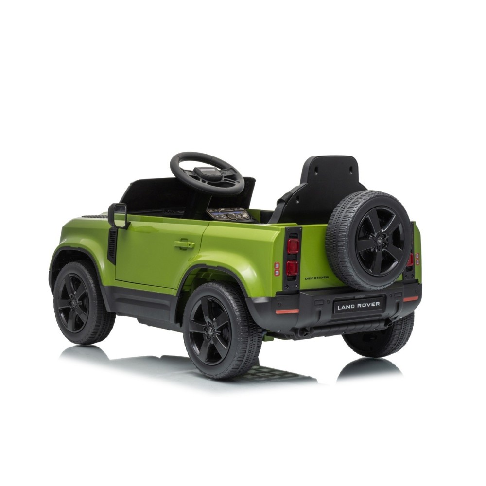 JOKO Elektrické autíčko Land Rover Defender 4x4, penové kolesá, kožené sedadlo, zelené