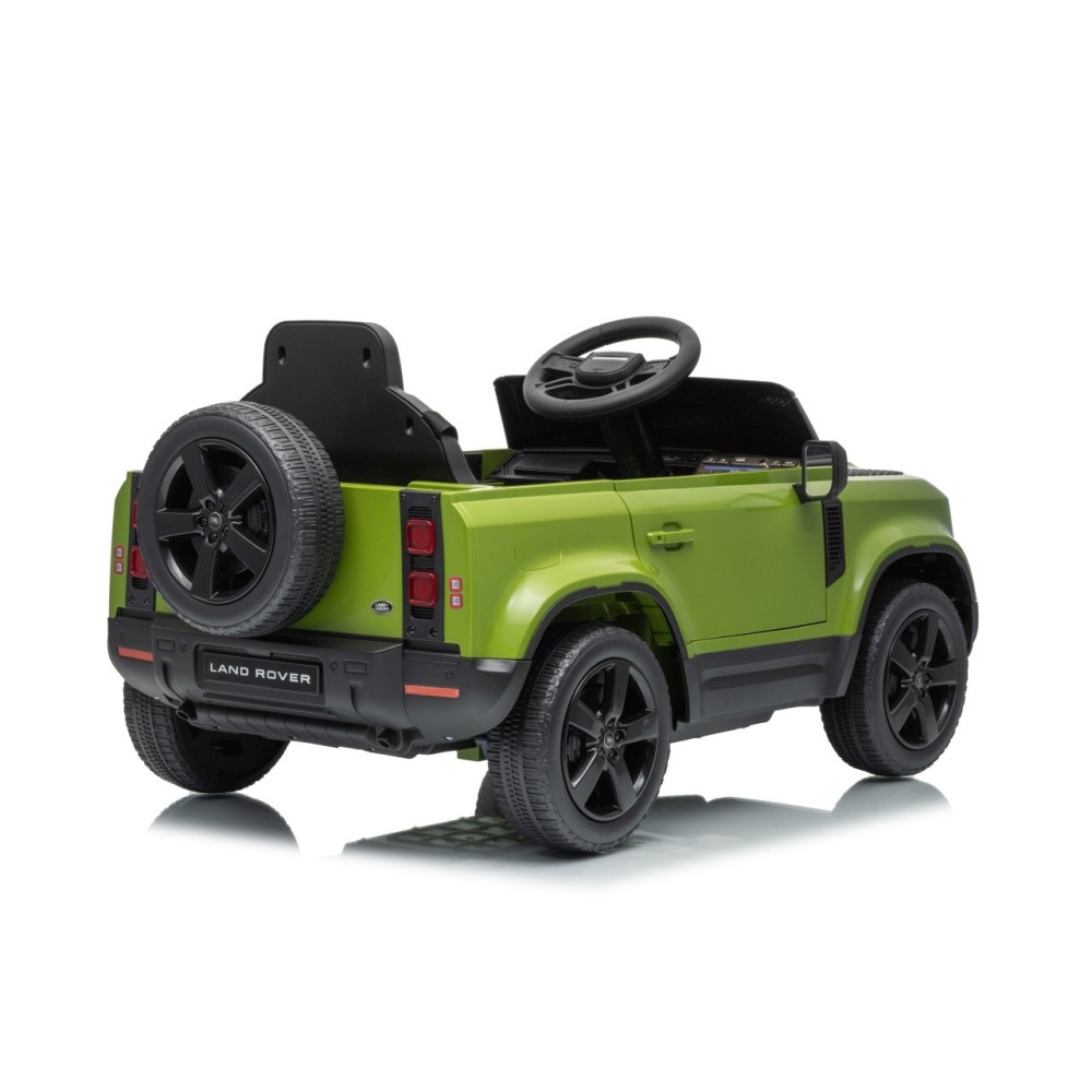 JOKO Elektrické autíčko Land Rover Defender 4x4, penové kolesá, kožené sedadlo, zelené
