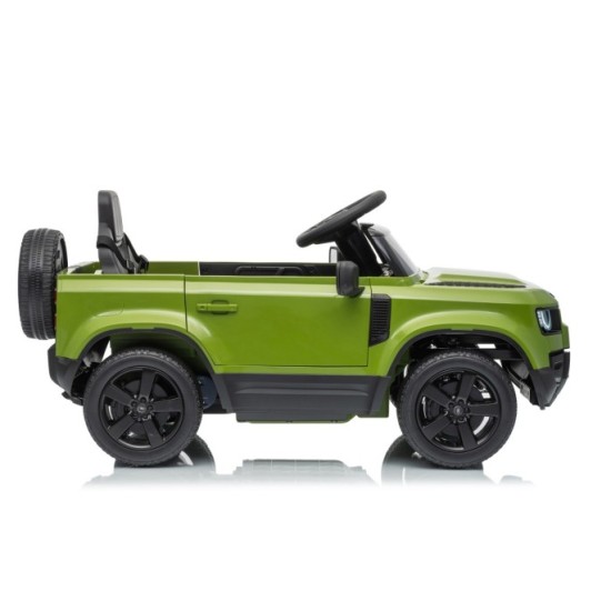 JOKO Elektrické autíčko Land Rover Defender 4x4, penové kolesá, kožené sedadlo, zelené