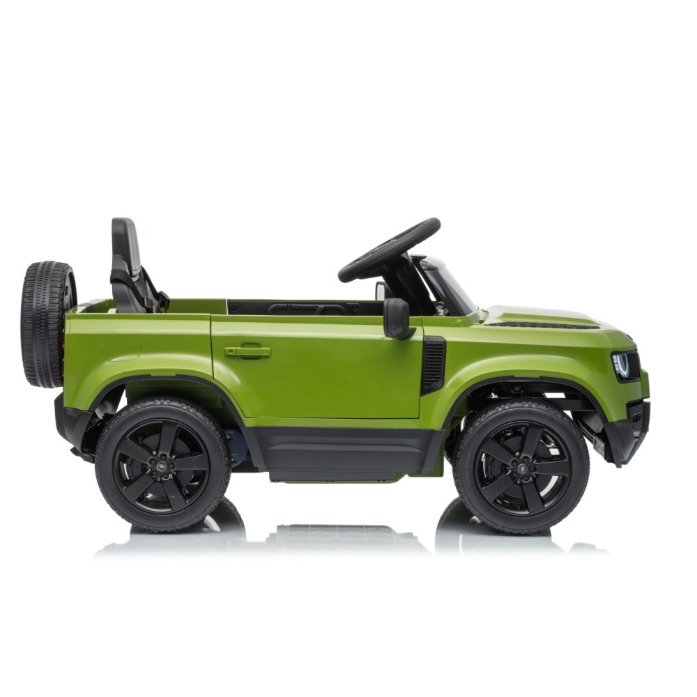 JOKO Elektrické autíčko Land Rover Defender 4x4, penové kolesá, kožené sedadlo, zelené