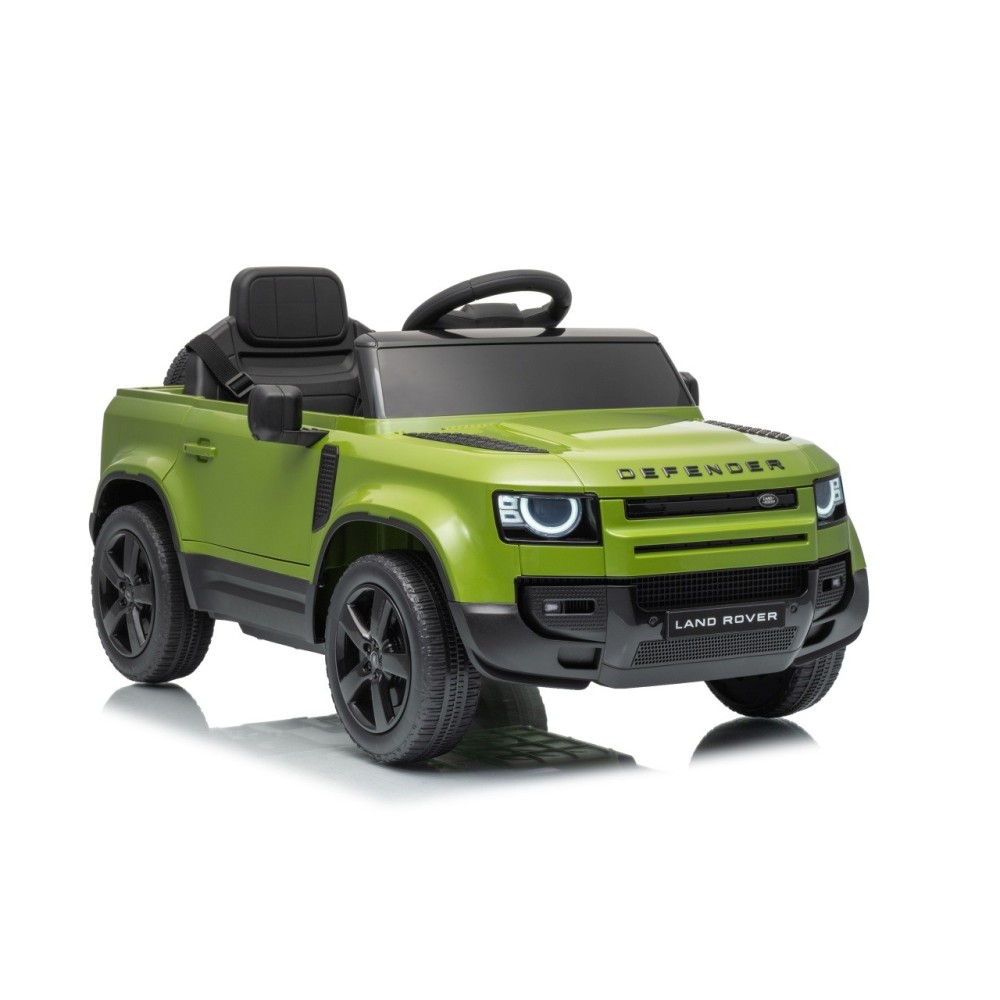 JOKO Elektrické autíčko Land Rover Defender 4x4, penové kolesá, kožené sedadlo, zelené