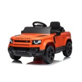 JOKO Elektrické autíčko Land Rover Defender 4x4, penové kolesá, kožené sedadlo, oranžové