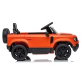 JOKO Elektrické autíčko Land Rover Defender 4x4, penové kolesá, kožené sedadlo, oranžové