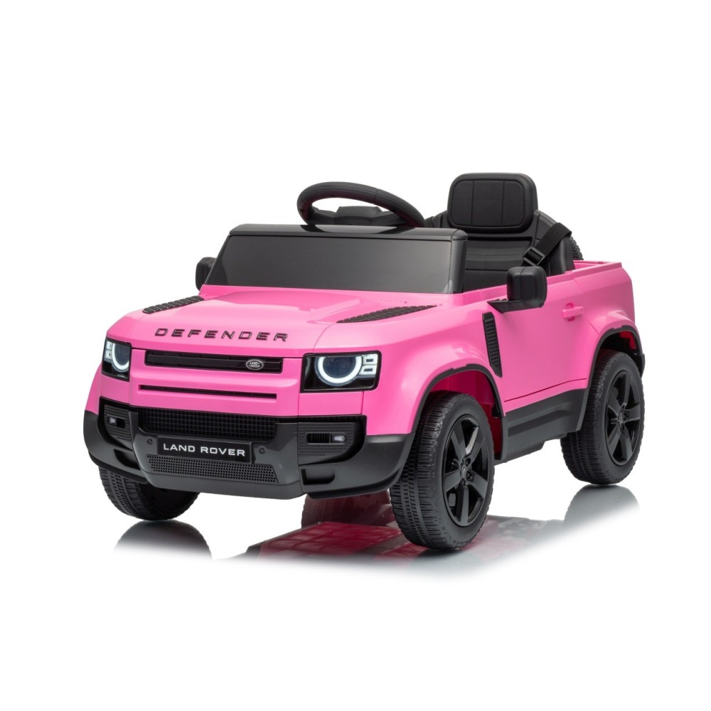 JOKO Elektrické autíčko Land Rover Defender 4x4, penové kolesá, kožené sedadlo, ružové