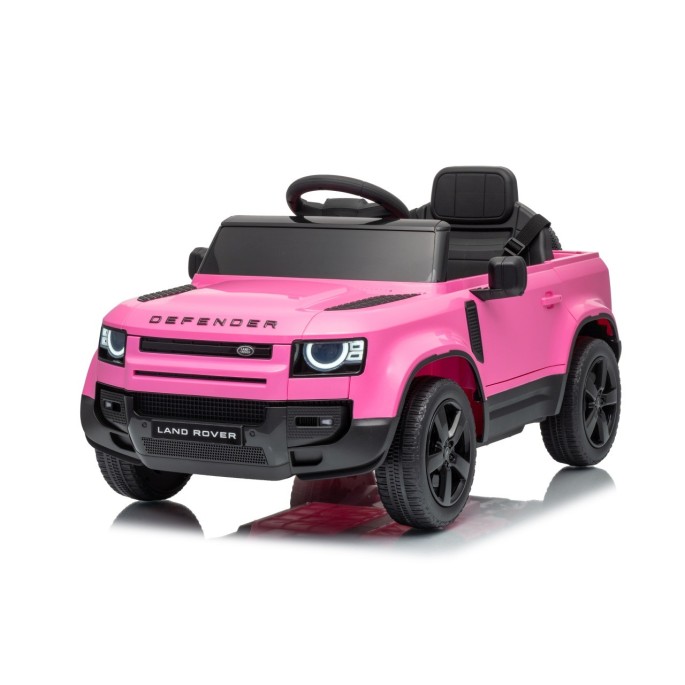 JOKO Elektrické autíčko Land Rover Defender 4x4, penové kolesá, kožené sedadlo, ružové