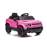 JOKO Elektrické autíčko Land Rover Defender 4x4, penové kolesá, kožené sedadlo, ružové