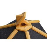 MKSTOR Drevené kŕmitko pre vtáky 50x35x46cm s Asfaltovou Lepenkou na streche, vtáčia búdka so zásobníkom jedla, zelená strecha