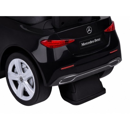 JOKO Detské odrážadlo Mercedes s vodiacou tyčou, svetlom a zvukom, čierne