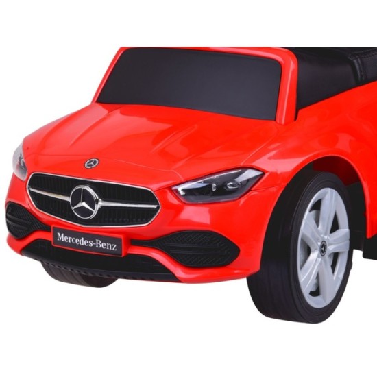 JOKO Detské odrážadlo Mercedes s vodiacou tyčou a zvukom, červené