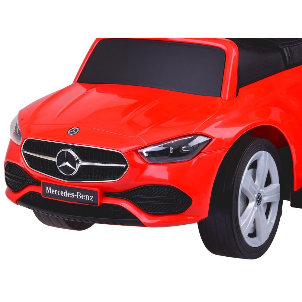 JOKO Detské odrážadlo Mercedes s vodiacou tyčou a zvukom, červené