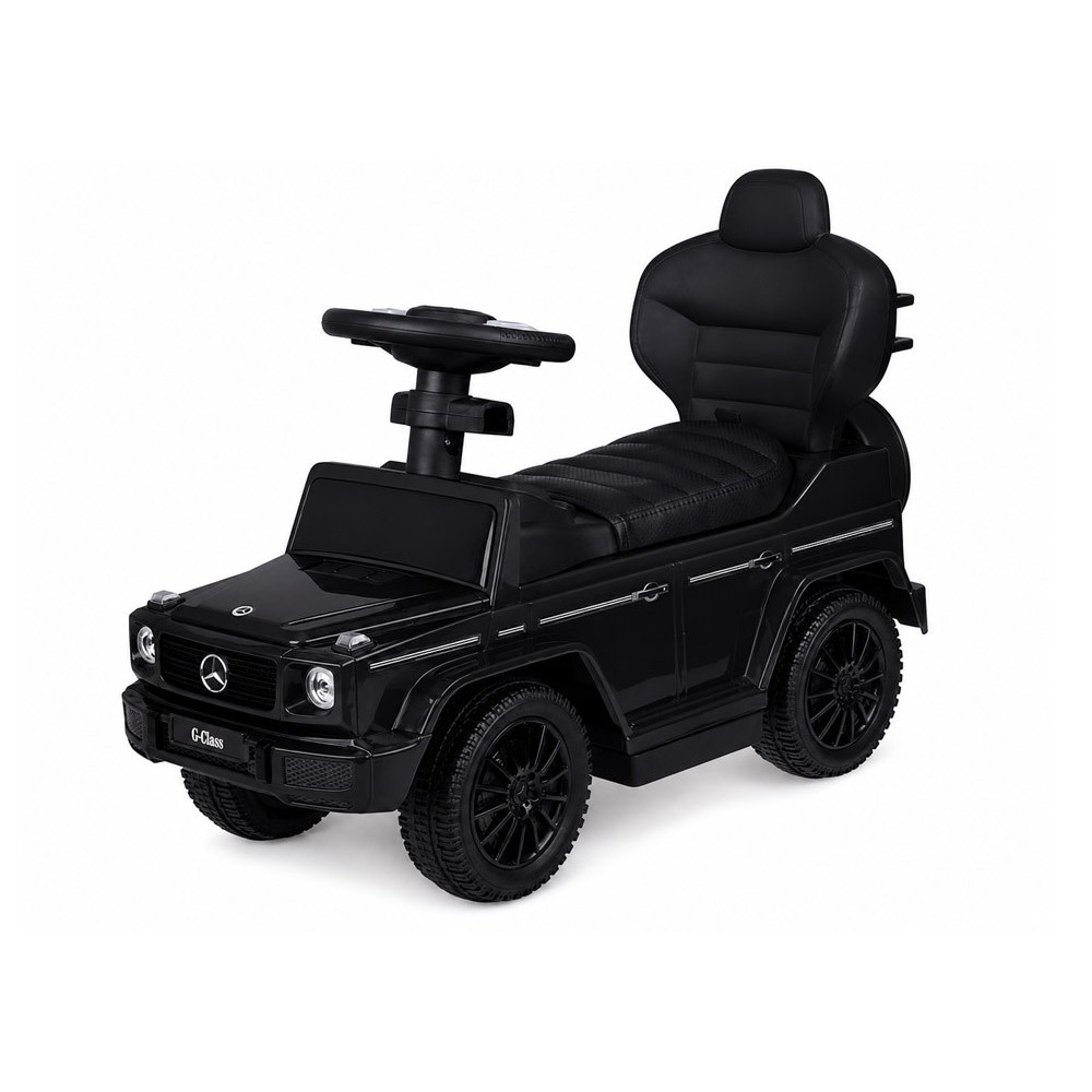 JOKO Detské Odrážadlo Mercedes G-Class s vodiacou tyčou a zvukom, čierne