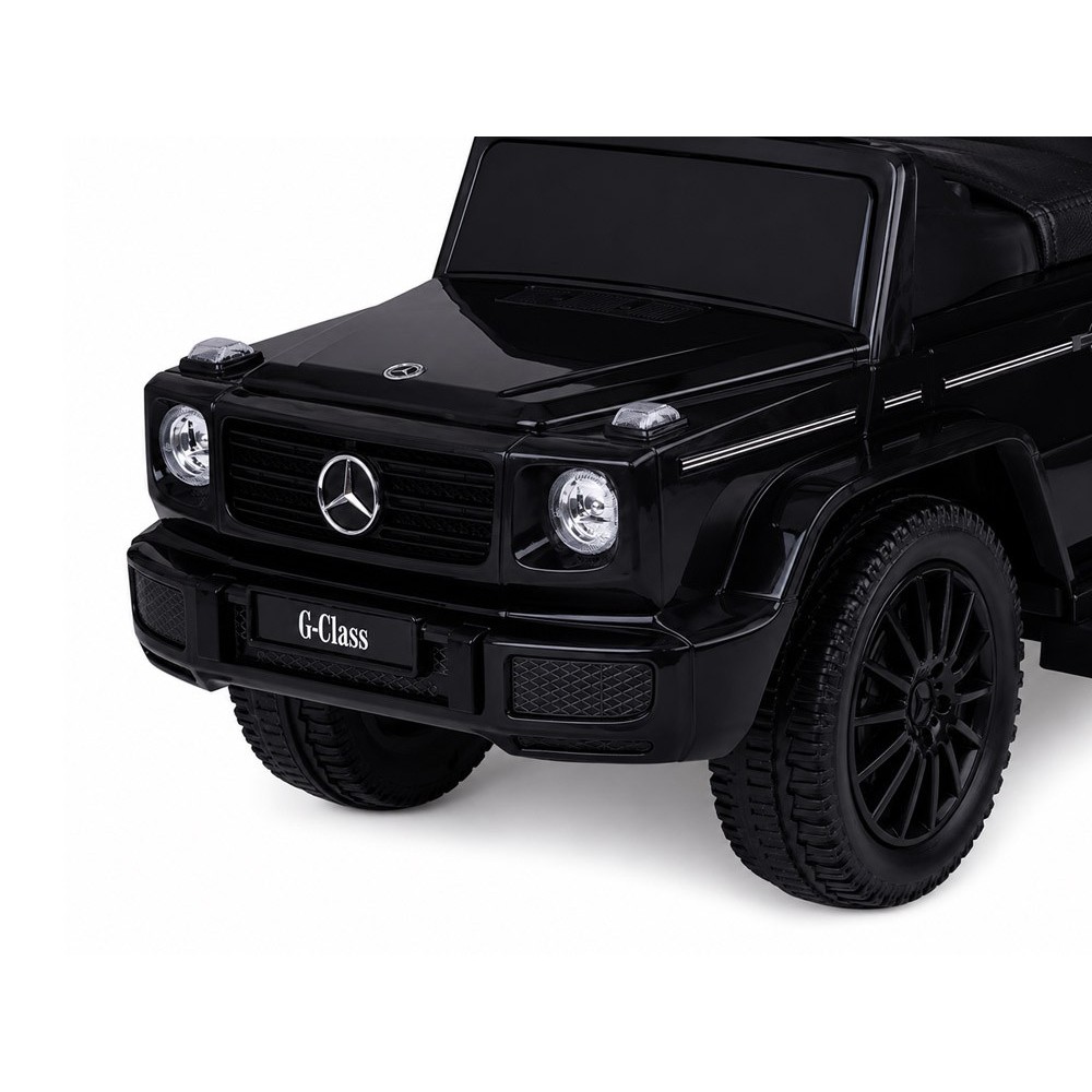 JOKO Detské Odrážadlo Mercedes G-Class s vodiacou tyčou a zvukom, čierne