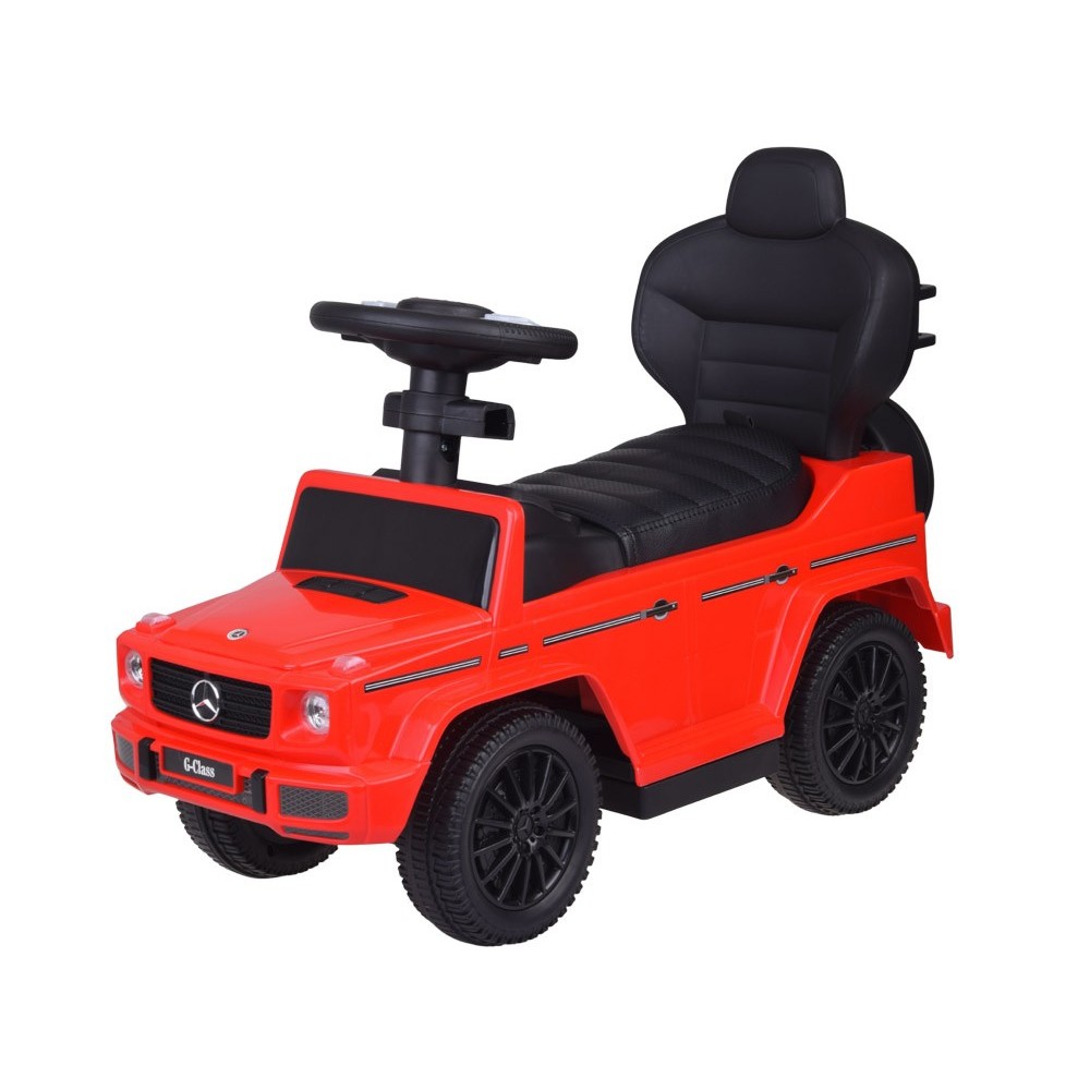 JOKO Detské Odrážadlo Mercedes G-Class s vodiacou tyčou a zvukom, červené