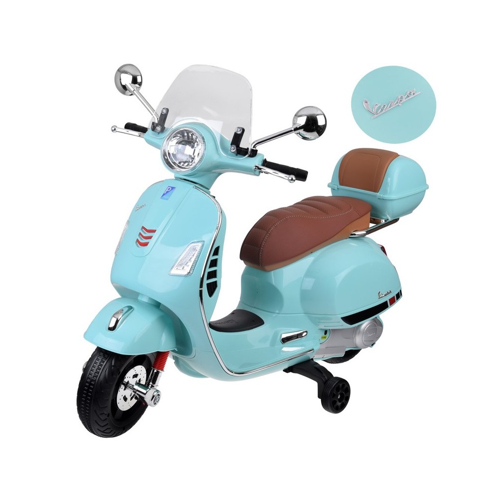 JOKO Elektrická motorka Skúter Vespa GTS, kožené sedadlo, zelená