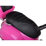 JOKO Elektrická motorka Skúter Vespa GTS, kožené sedadlo, ružová