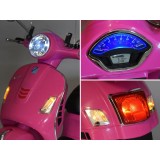 JOKO Elektrická motorka Skúter Vespa GTS, kožené sedadlo, ružová