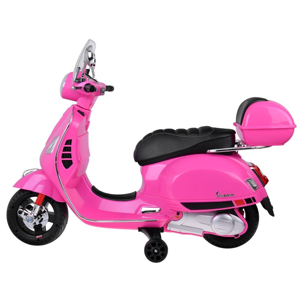 JOKO Elektrická motorka Skúter Vespa GTS, kožené sedadlo, ružová