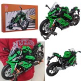 JOKO Mega Veľká Technická Stavebnica Motorka Kawasaki Ninja 1000SX 2304ks 50cm, zelená
