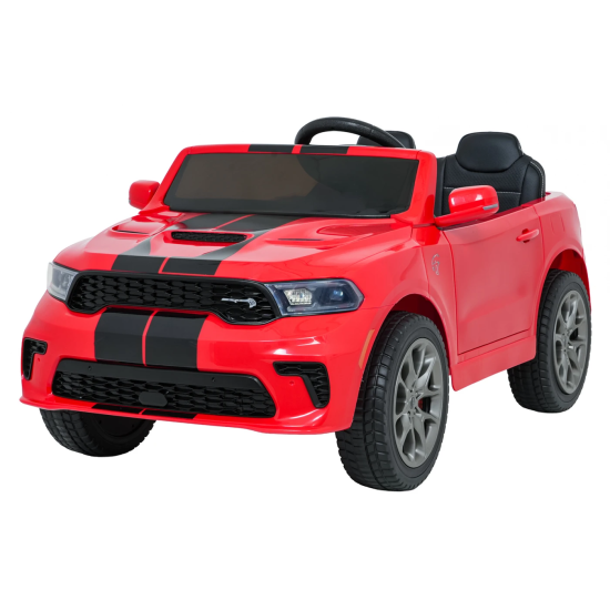 JOKO Elektrické autíčko Dodge Durango, penové kolesá, kožené sedadlo, červené