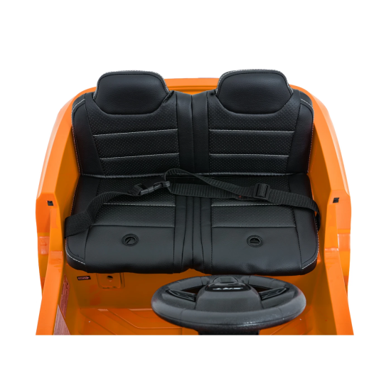 JOKO Elektrické autíčko Dodge Durango, penové kolesá, kožené sedadlo, oranžové
