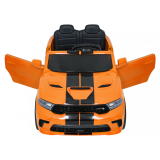 JOKO Elektrické autíčko Dodge Durango, penové kolesá, kožené sedadlo, oranžové