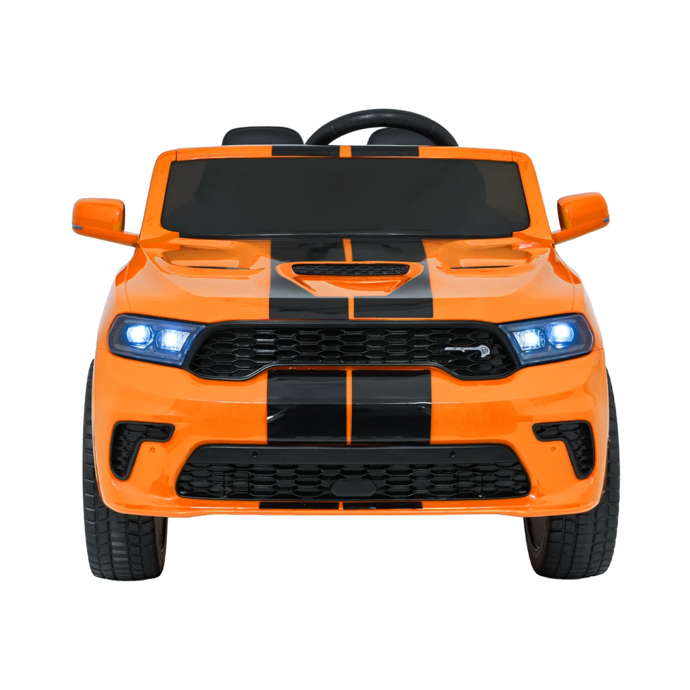 JOKO Elektrické autíčko Dodge Durango, penové kolesá, kožené sedadlo, oranžové