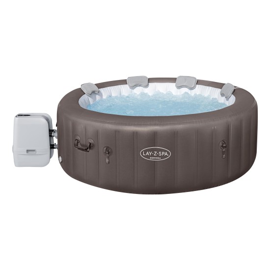 BESTWAY 6001S Vírivka Lay-Z-Spa Dominica SMART HydroJet Jacuzzi s WIFI aplikáciou, priemer 196cm + 4 Vankúše