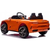 JOKO Elektrické autíčko Bentley Batur Convertible, penové kolesá, kožené sedadlo, oranžové