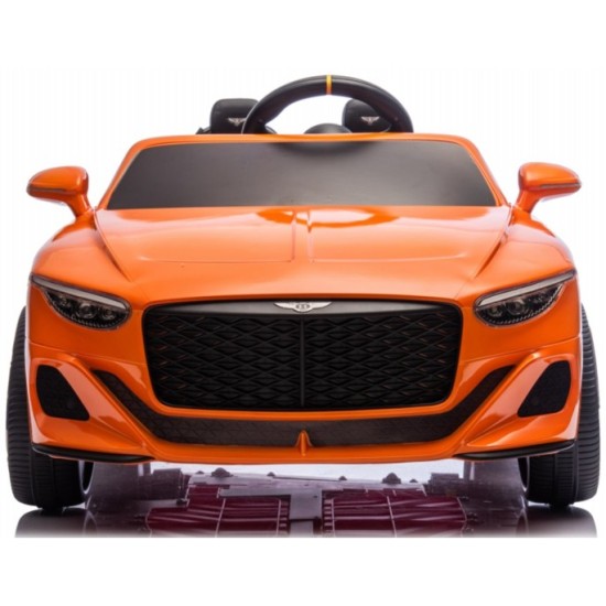JOKO Elektrické autíčko Bentley Batur Convertible, penové kolesá, kožené sedadlo, oranžové