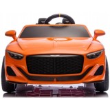 JOKO Elektrické autíčko Bentley Batur Convertible, penové kolesá, kožené sedadlo, oranžové