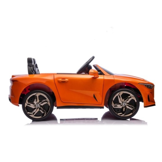 JOKO Elektrické autíčko Bentley Batur Convertible, penové kolesá, kožené sedadlo, oranžové