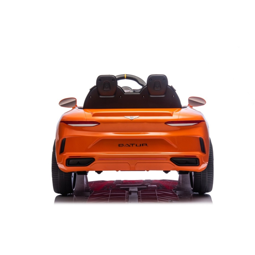 JOKO Elektrické autíčko Bentley Batur Convertible, penové kolesá, kožené sedadlo, oranžové