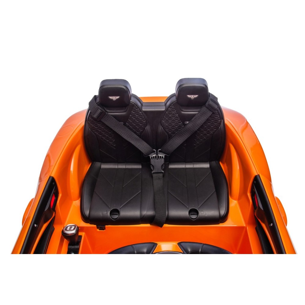 JOKO Elektrické autíčko Bentley Batur Convertible, penové kolesá, kožené sedadlo, oranžové