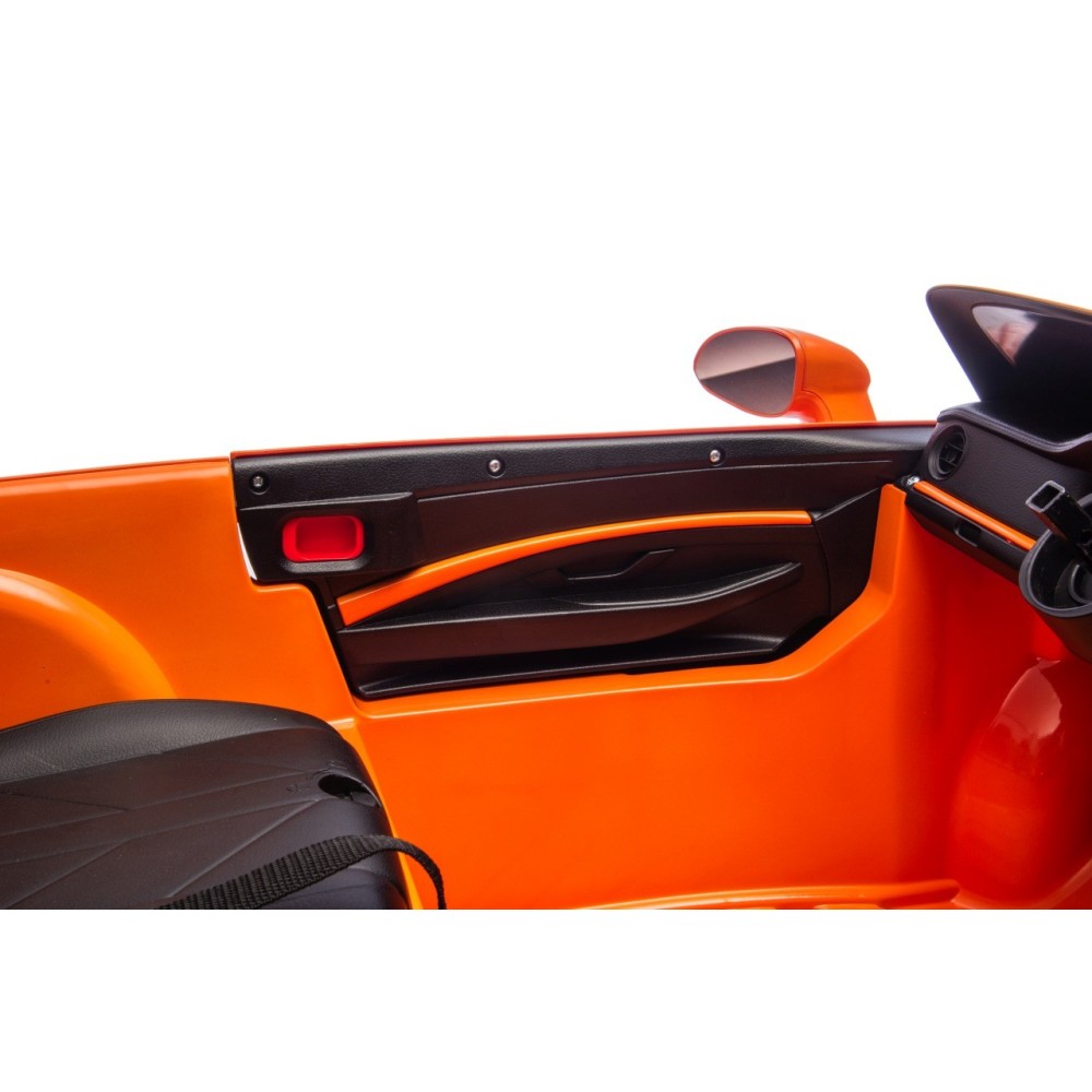 JOKO Elektrické autíčko Bentley Batur Convertible, penové kolesá, kožené sedadlo, oranžové