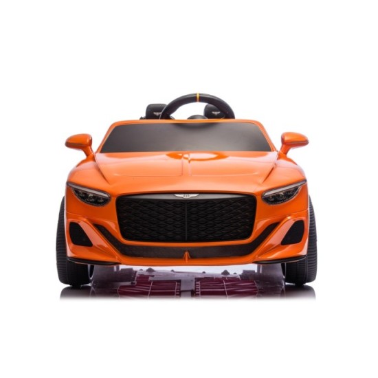JOKO Elektrické autíčko Bentley Batur Convertible, penové kolesá, kožené sedadlo, oranžové