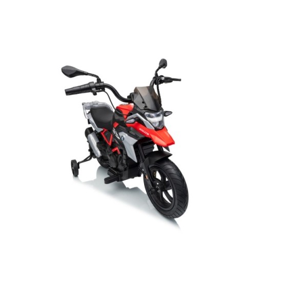 JOKO Elektrická Motorka BMW G310GS, penové kolesá, kožené sedadlo, červená