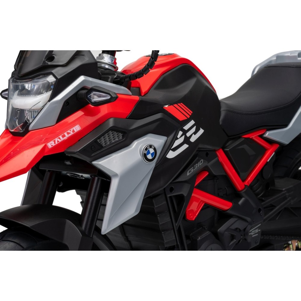 JOKO Elektrická Motorka BMW G310GS, penové kolesá, kožené sedadlo, červená