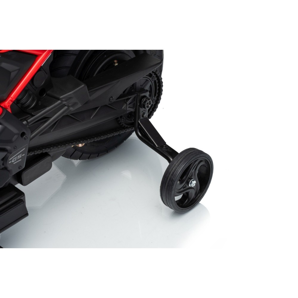 JOKO Elektrická Motorka BMW G310GS, penové kolesá, kožené sedadlo, červená