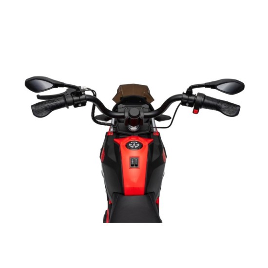 JOKO Elektrická Motorka BMW G310GS, penové kolesá, kožené sedadlo, červená