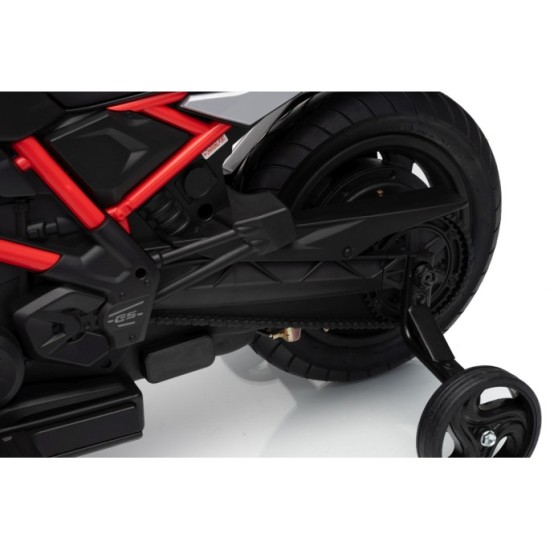 JOKO Elektrická Motorka BMW G310GS, penové kolesá, kožené sedadlo, červená