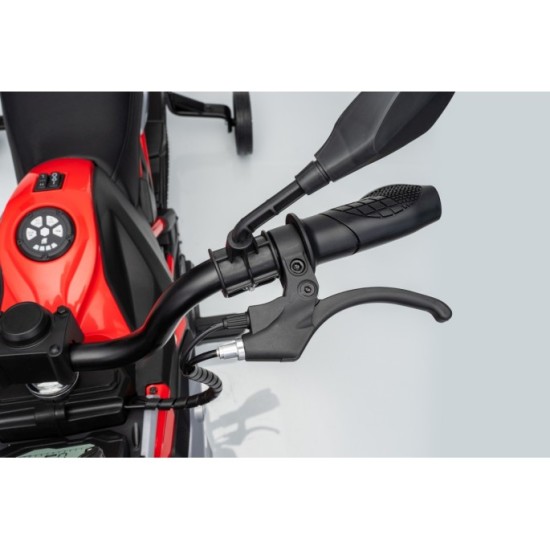 JOKO Elektrická Motorka BMW G310GS, penové kolesá, kožené sedadlo, červená