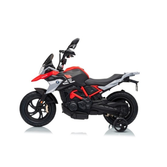 JOKO Elektrická Motorka BMW G310GS, penové kolesá, kožené sedadlo, červená