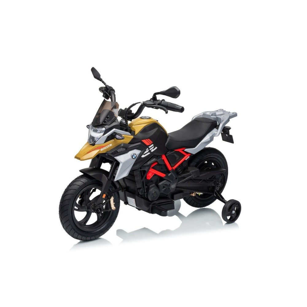 JOKO Elektrická Motorka BMW G310GS, penové kolesá, kožené sedadlo, zlatá šampanská