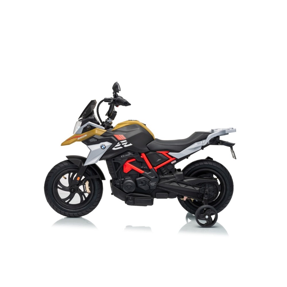JOKO Elektrická Motorka BMW G310GS, penové kolesá, kožené sedadlo, zlatá šampanská