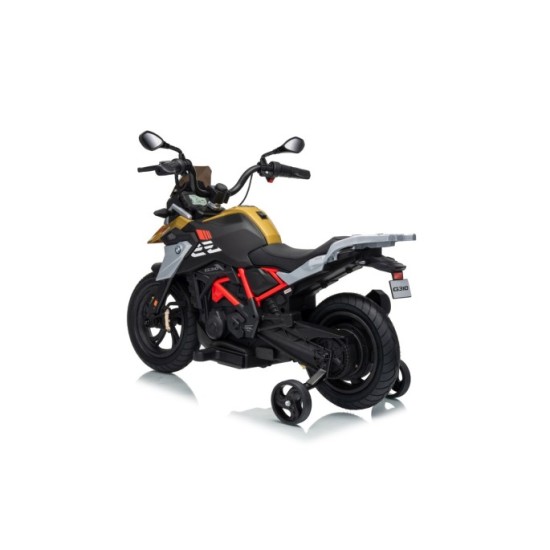 JOKO Elektrická Motorka BMW G310GS, penové kolesá, kožené sedadlo, zlatá šampanská