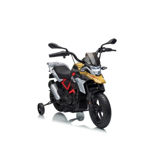 JOKO Elektrická Motorka BMW G310GS, penové kolesá, kožené sedadlo, zlatá šampanská
