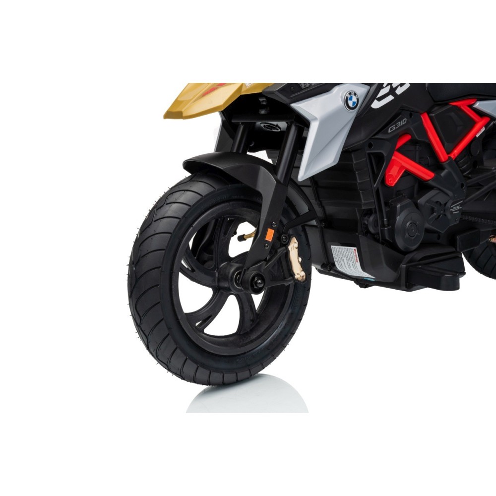 JOKO Elektrická Motorka BMW G310GS, penové kolesá, kožené sedadlo, zlatá šampanská