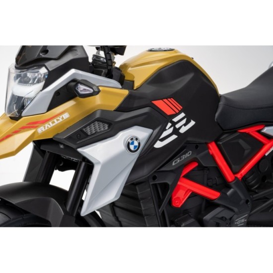 JOKO Elektrická Motorka BMW G310GS, penové kolesá, kožené sedadlo, zlatá šampanská