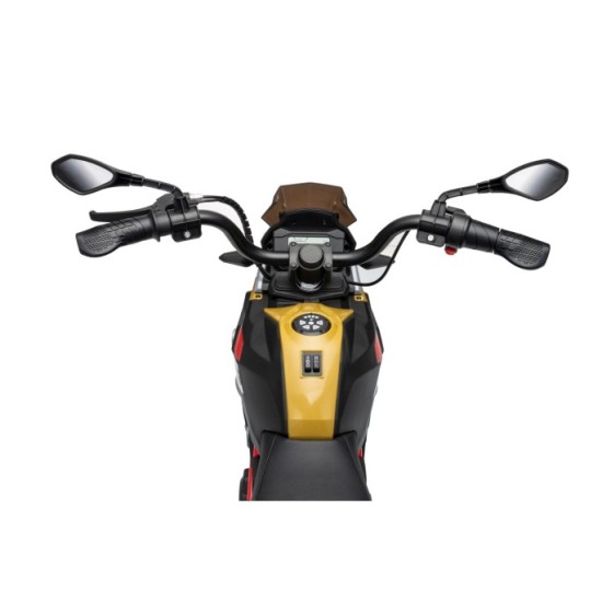 JOKO Elektrická Motorka BMW G310GS, penové kolesá, kožené sedadlo, zlatá šampanská