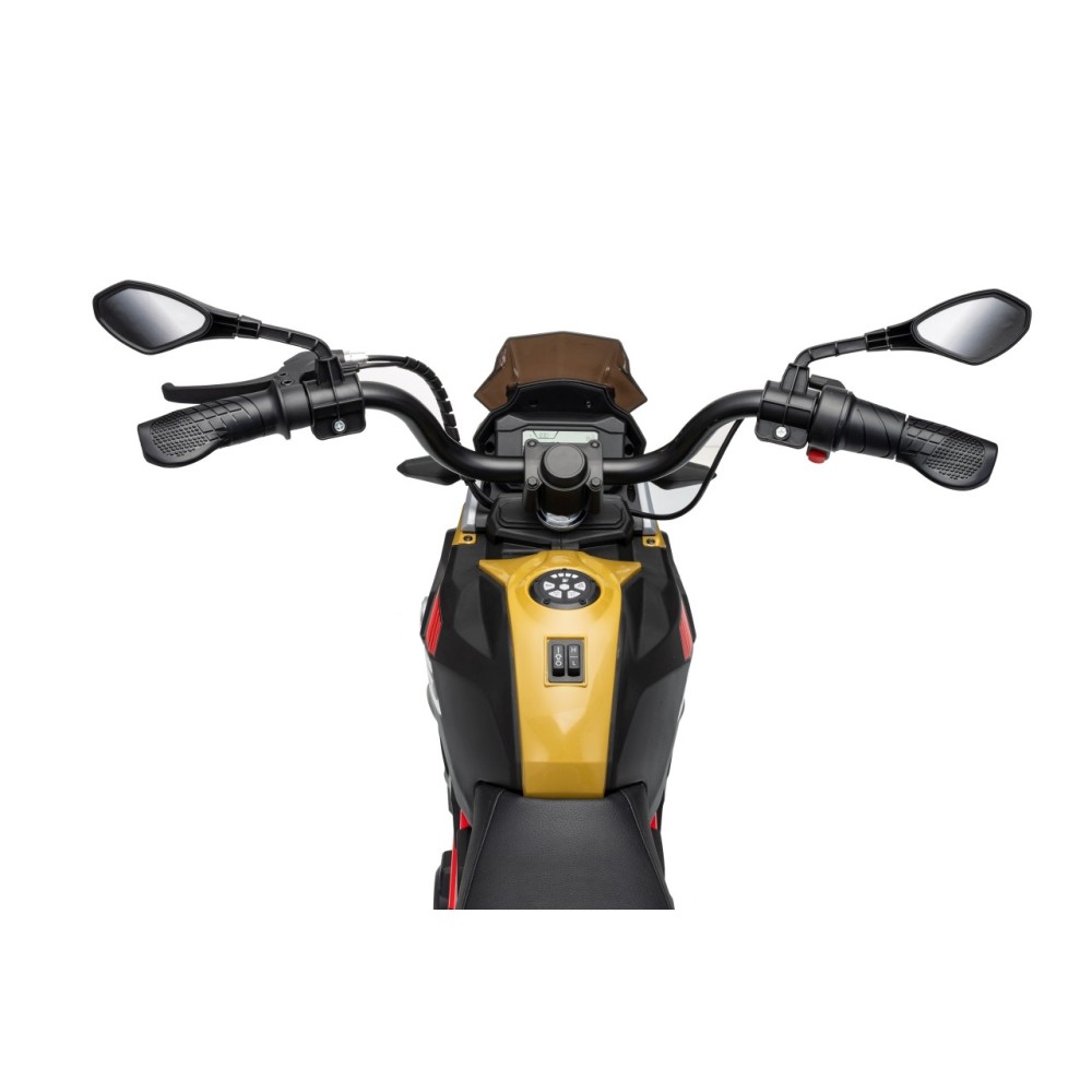 JOKO Elektrická Motorka BMW G310GS, penové kolesá, kožené sedadlo, zlatá šampanská